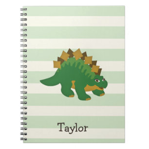 Caderno Espiral Stegossauro em Greve Verde de Pastel
