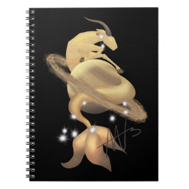 Caderno Espiral Stellar Capricorn Saturn Zodiac