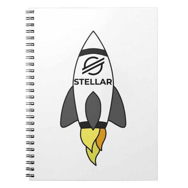 Caderno Espiral Stellar Para O Foguete Da Lua (Frente)