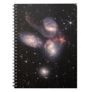 Caderno Espiral Stephan's Quintet 5 Galaxies Deep Field James Webb