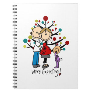 Caderno Espiral Stick Figures Expectativa Parente Girl