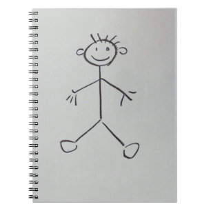 Caderno Espiral Stickman