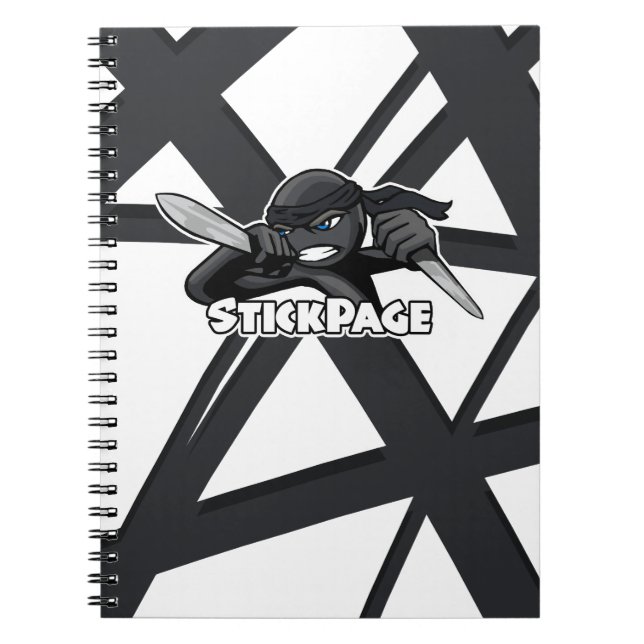 Caderno Espiral StickPage - Ninja louco (Frente)