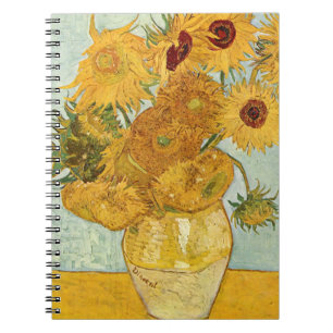 Caderno Espiral Stilleben mit 12 Sonnenblumen de Vincent van Gogh
