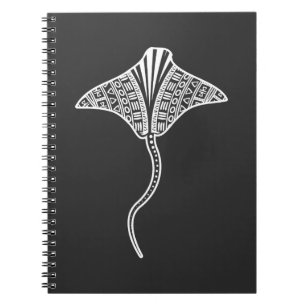 Caderno Espiral Stingray Tribal Sea Animal Tropical Beach