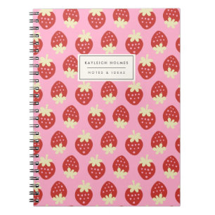 Caderno Espiral Strawberry Flip (Pink) Notebook