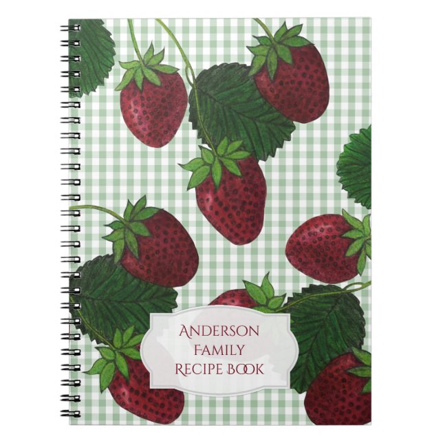 Caderno Espiral Strawberry Gingham (Frente)