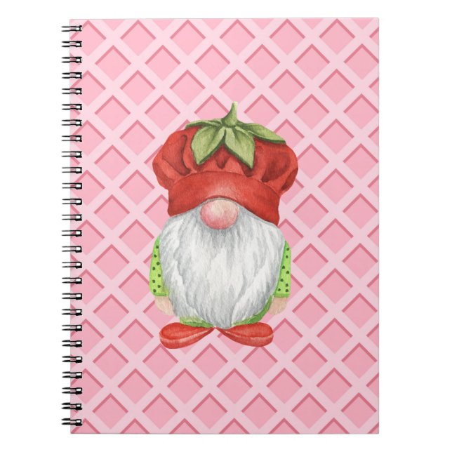 Caderno Espiral Strawberry Gnomo (Frente)