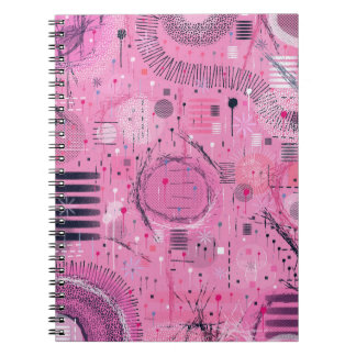 Caderno Espiral Strawberry Sundae Abstract Art
