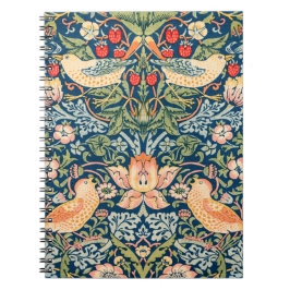 Caderno Espiral Strawberry Thef Artístico William Morris Notebook