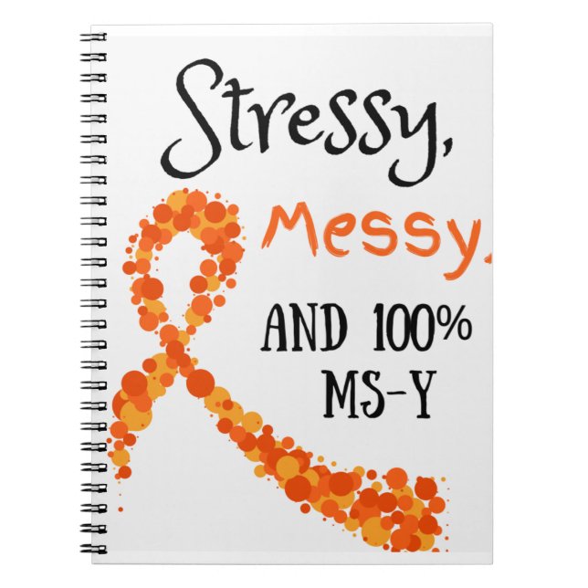 Caderno Espiral Stressy, Mensagem e notebook MS-Y 100% (Frente)