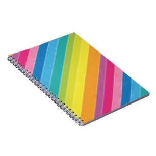 Caderno Espiral Stripes Arco-íris