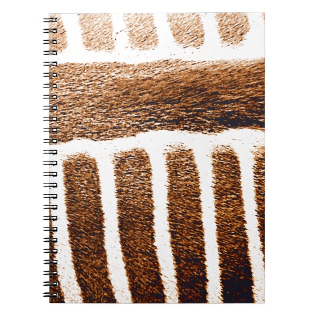 Caderno Espiral Stripes castanhas_ (Frente)