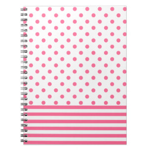 Caderno Espiral Stripes & Polkadots - Rosa - Notebook