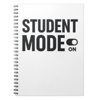 Caderno Espiral Student Mode On – Study Motivation