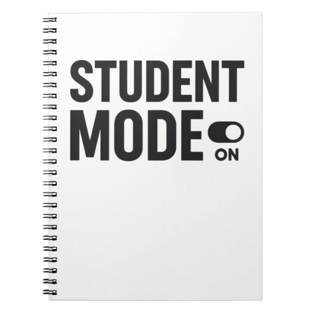 Caderno Espiral Student Mode On – Study Motivation (Frente)