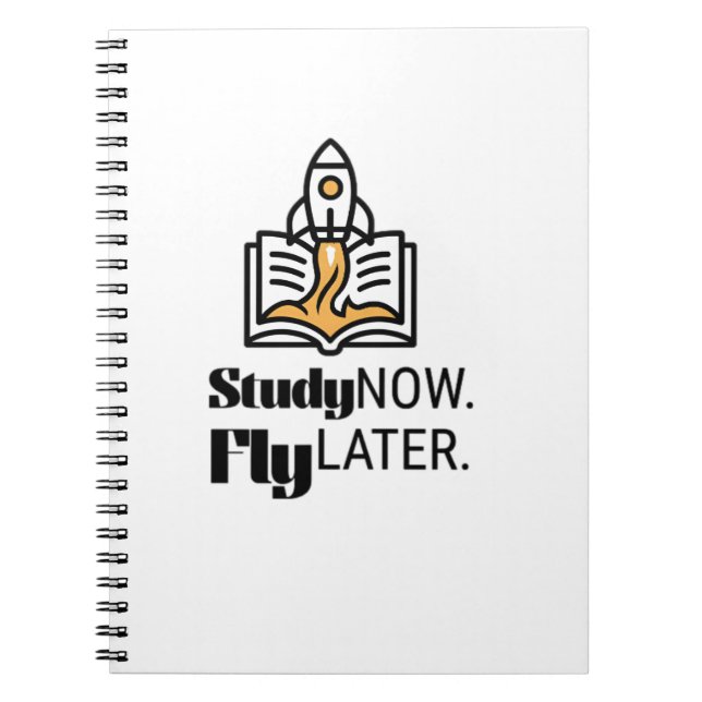 Caderno Espiral Study Now Fly Later – Student Motivation (Frente)