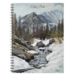 Caderno Espiral Stunning Estes Park Colorado Winter Stream
