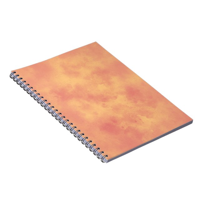 Caderno Espiral Stylish Storm cloud effect pattern Orange  (Lado Direito)
