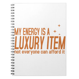 Caderno Espiral Sua Energia é um Item de Luxo