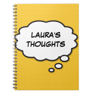 Caderno Espiral Sua Mensagem Pensou Em Diversão De Bolha Retrorna