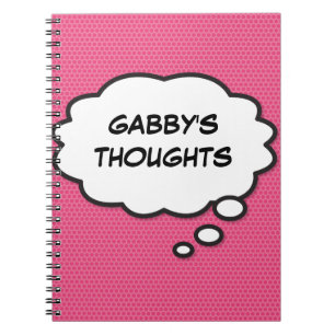 Caderno Espiral Sua Mensagem Pensou Em Diversão De Bolha Retrorna