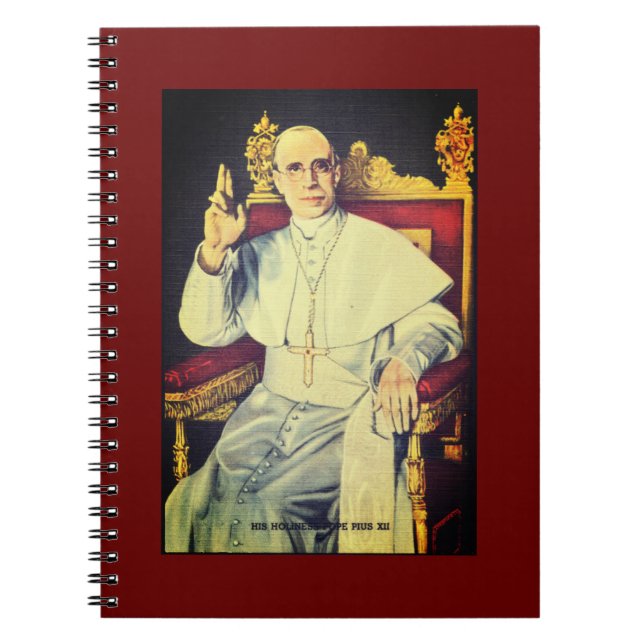 Caderno Espiral Sua Santidade o Papa Pius XII - Igreja Católica (Frente)