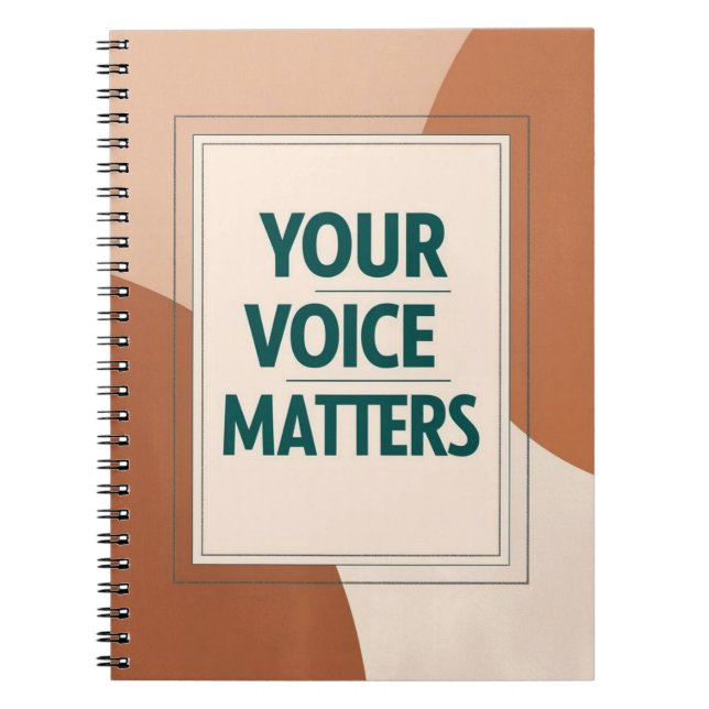 Caderno Espiral Sua Voz Importa opção 3 (Frente)
