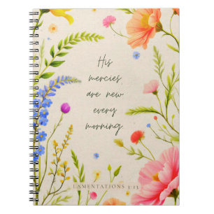 Caderno Espiral Suas Misericórdias São Novas Todas as Manhãs Lamen
