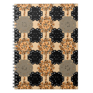 Caderno Espiral Suave plano de fundo sem costura. Bonito colheita