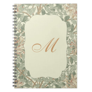 Caderno Espiral Suave Verde Vintage William Morris Honeysuckle