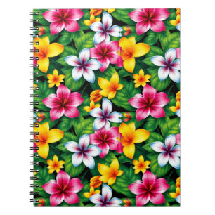 Caderno Espiral Sublimação de flores silvestres