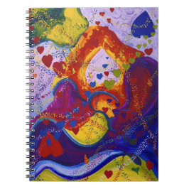 Caderno Espiral Subterrâneo - carmesins & corações da íris