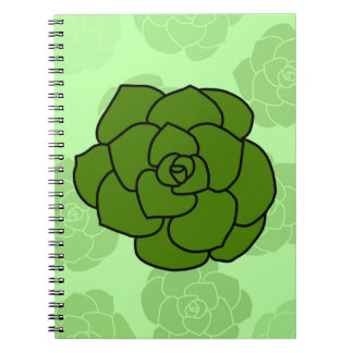 Caderno Espiral Suculenta Arredondada
