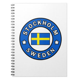 Caderno Espiral Suecia de Estocolmo