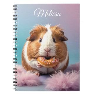 Caderno Espiral Suíno-guincho-branca com gradiente de Pastel-Rosqu