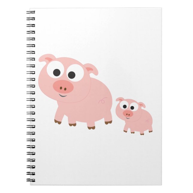 Caderno Espiral Suínos Rosa-Gelados (Frente)
