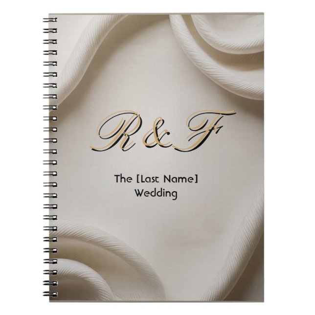 Caderno Espiral Suite de Monograma Personalizado | Casamento Luxuo (Frente)
