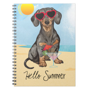 Caderno Espiral Summer Dachshund