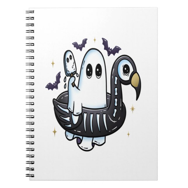Caderno Espiral Summer Flamingo Floatie (Frente)