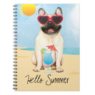 Caderno Espiral Summer French Buldog