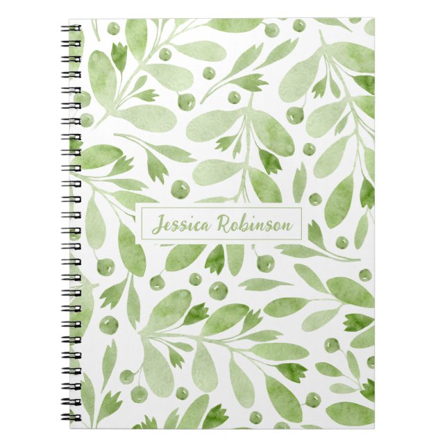 Caderno Espiral Summer Greenery Personalizado Espiral (Frente)