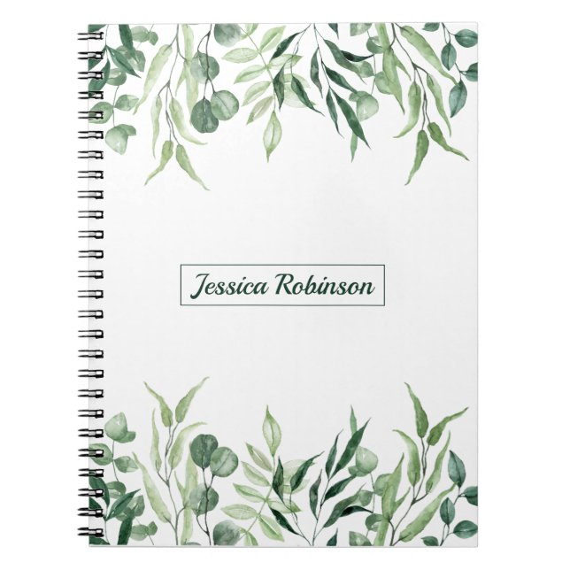 Caderno Espiral Summer Greenery Personalizado Espiral (Frente)