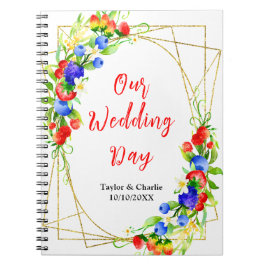 Caderno Espiral Summer Mixed Berries Wedding Planner