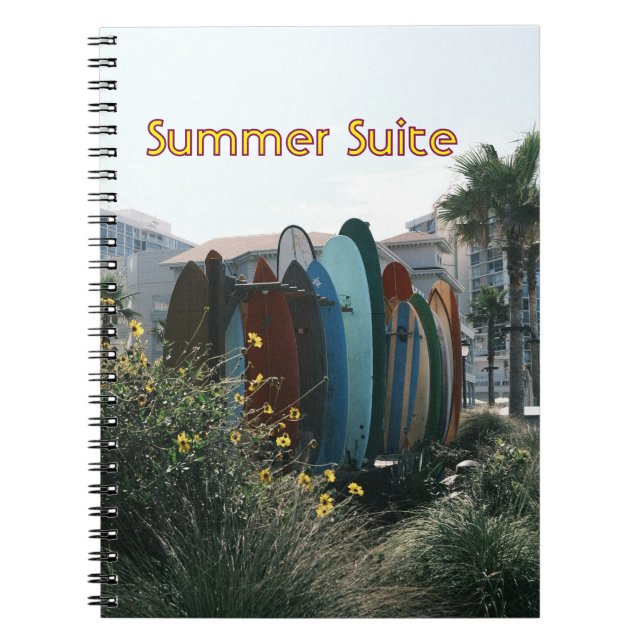 Caderno Espiral Summer Suite Surfboards & Palmeiras (Frente)