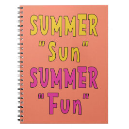 Caderno Espiral Summer Sun Summer