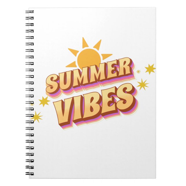 Caderno Espiral Summer Vibes Retro (Frente)