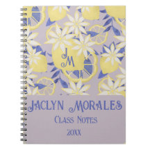 Summer Watercolor Lavanda Lemon Floral