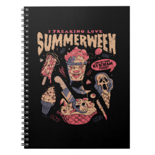Caderno Espiral Summerween - Camiseta engraçada de goth de filmes 