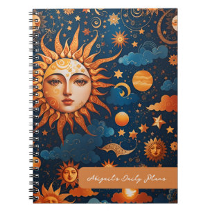 Caderno Espiral Sun Moon personalizada